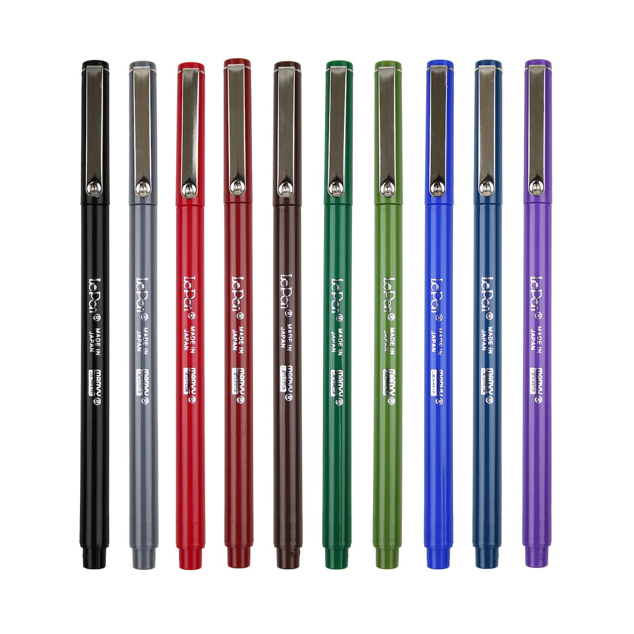 Marvy® Uchida LePen® Extra Fine 10 Colour Dark Pen Set